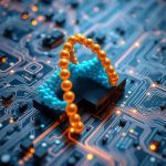 Kuantum tünelleme fiziği ve beyin esintili mimariyi birleştiren bir nöromorfik Ising makinesinin karmaşık görseli, protein katlanması gibi zorlu optimizasyon problemlerini çözme yeteneğini temsil ediyor.