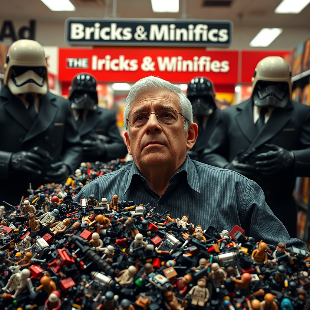 $200.000 değerindeki LEGO Star Wars koleksiyonunun Bricks & Minifigs mağazasından çıkarılışını gösteren dramatik an.