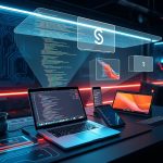 Perry ile TypeScript'ten yerel uygulamalar geliştiren bir geliştiricinin çalışma alanı, farklı platformlarda çalışan uygulamalar gösteriliyor.