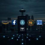 Seattle polisinin işlettiği, Amazon, Facebook, FBI ve ICE'in erişebildiği özel istihbarat paylaşım ağı Seattle Shield'ı gösteren bir görsel.