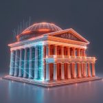 Yapay zeka kodlama araçlarının OpenSCAD ile inşa ettiği antik Pantheon'un fütüristik bir temsili.