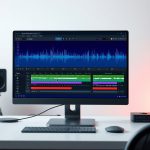 AudioMass web tabanlı ses düzenleyici arayüzü, çoklu kanal desteği ve profesyonel araçlar.