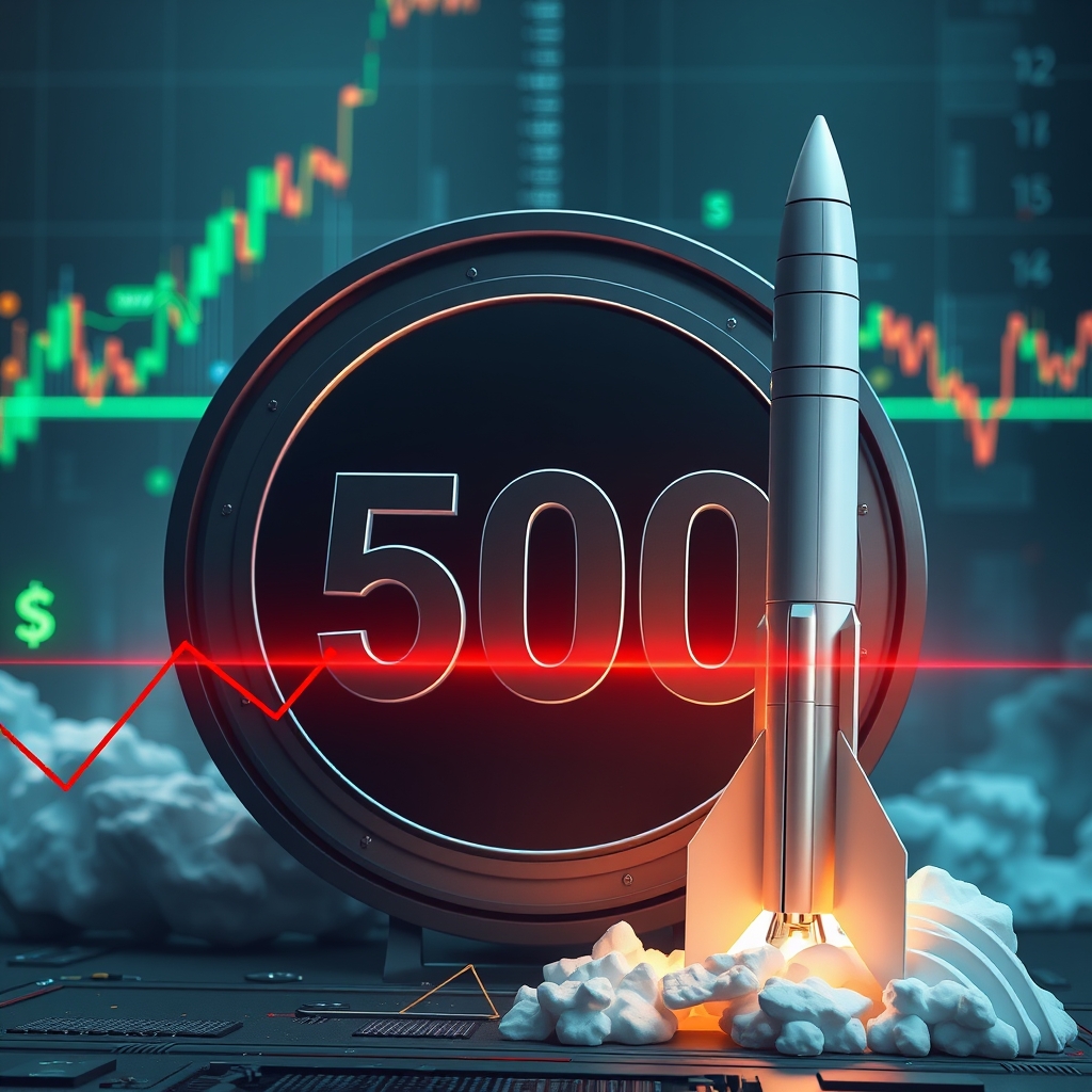 S&P 500 endeks kapısından geri çevrilen SpaceX roketi ve yapay zeka şirketleri OpenAI ile Anthropic'i simgeleyen görseller.