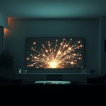 Yapay zeka modelleri için veri toplayan konut proxy ağına dönüşen akıllı TV'nin dijital gösterimi.