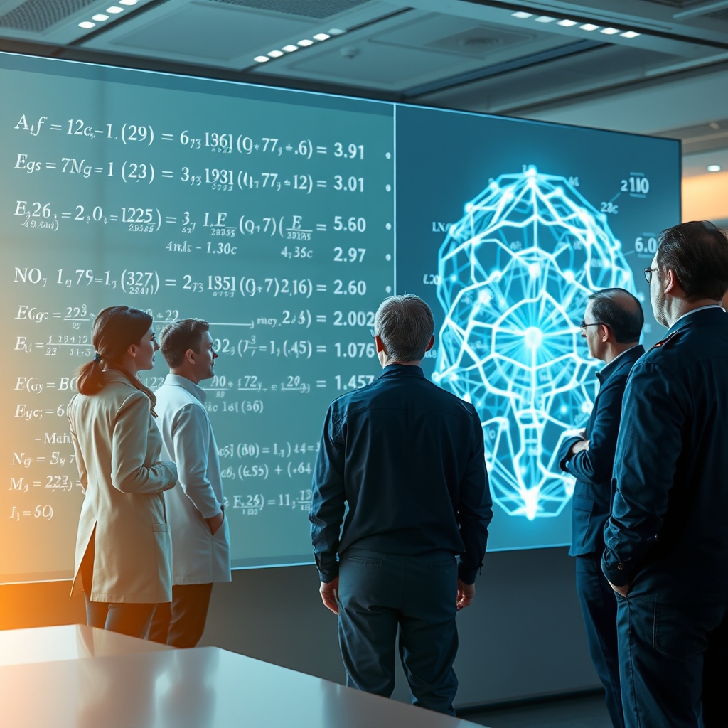 Leipzig'deki Max Planck Enstitüsü'nde matematikçilerin, yapay zeka LLM'lerinin matematiksel problem çözme yeteneklerini değerlendirdiği bir araştırma ortamı.