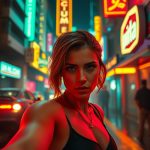M.I.A. dizisinden bir karede Etta, Miami'nin neon ışıklı suç dünyasında ilerlerken